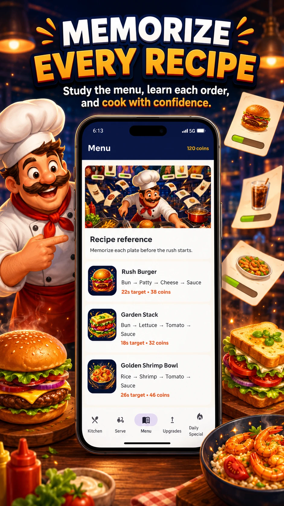 Serve screen